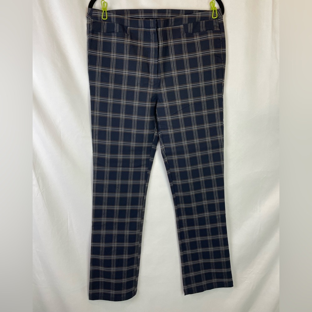 Plaid Split Hem Trousers